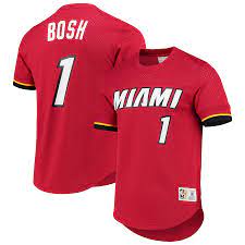 Camiseta nba de Bosh Miami Rojo